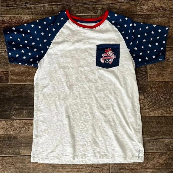 Disneyland Resort USA - Small Shirt - Star Sleeves - American - Fourth of July S - Picture 1 of 4